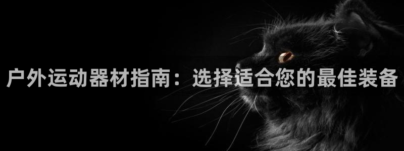 意昂体育3平台注册：户外运动器材指南：选择适合您的最