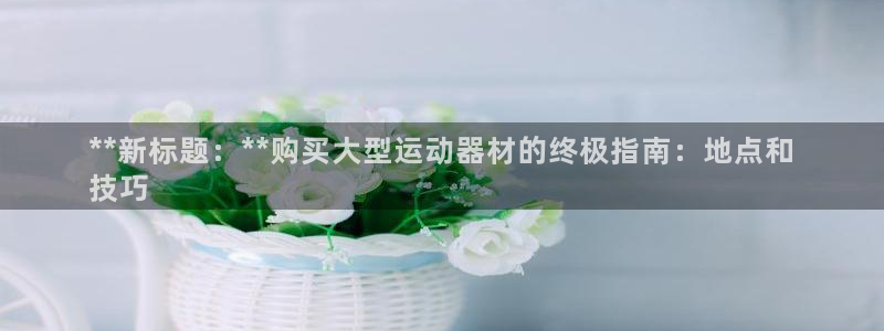 意昂3娱乐是那个系列的台子：**新标题：**购买大型