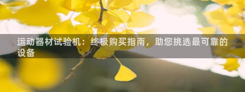 意昂体育3招商电话地址查询：运动器材试验机：终极购买