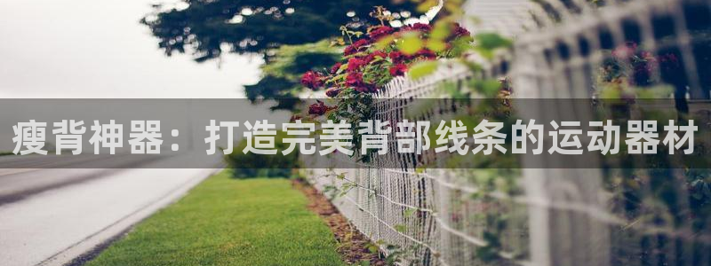 意昂3娱乐代理怎么样：瘦背神器：打造完美背部线条的运